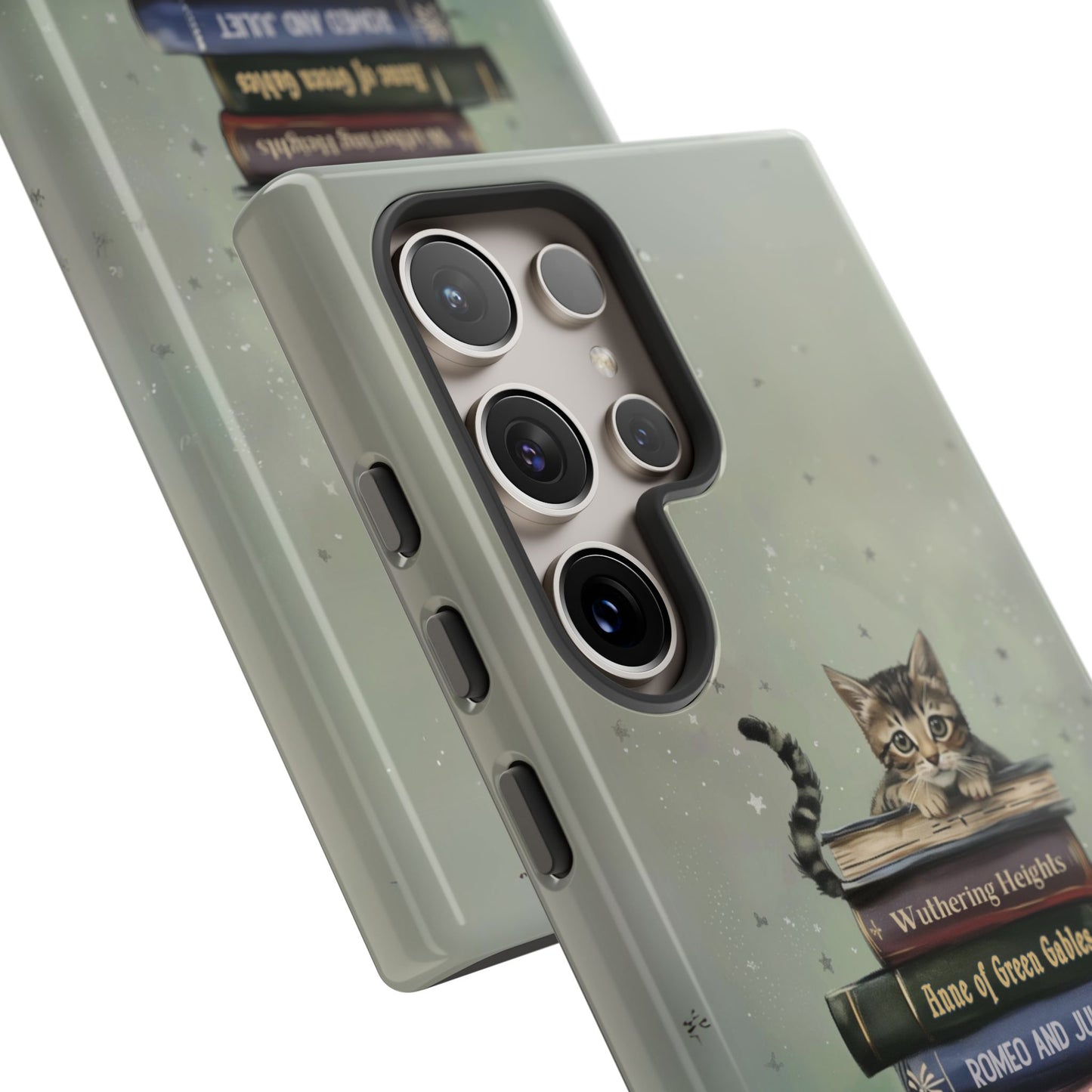 Kitten Chronicles - Personalized Favorite Book Phone Case with Custom Bookshelf