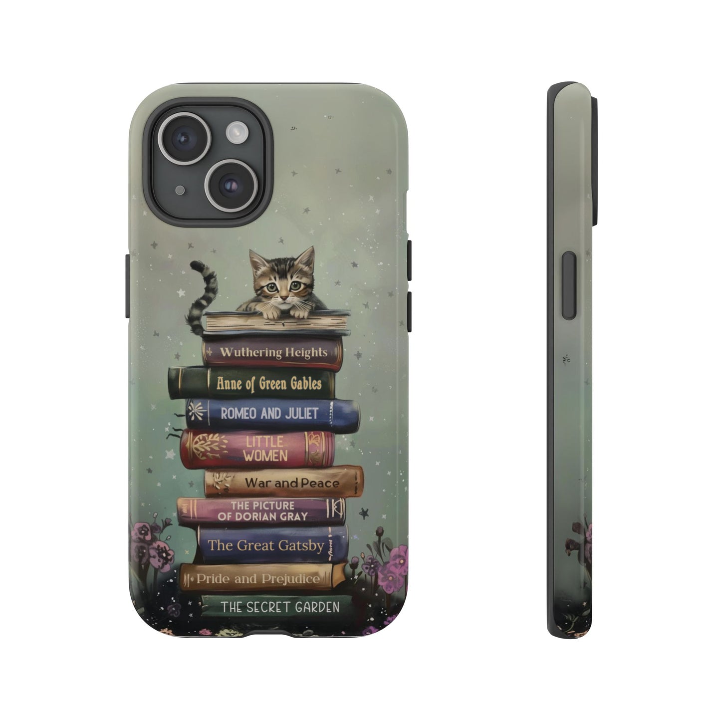 Kitten Chronicles - Personalized Favorite Book Phone Case with Custom Bookshelf
