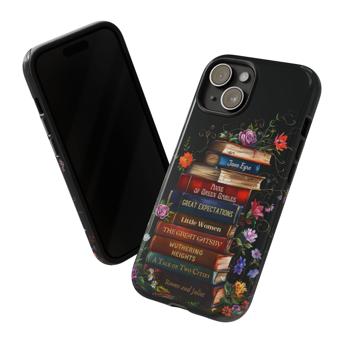 Eclipse Petals - Personalized Favorite Book Phone Case with Custom Bookshelf