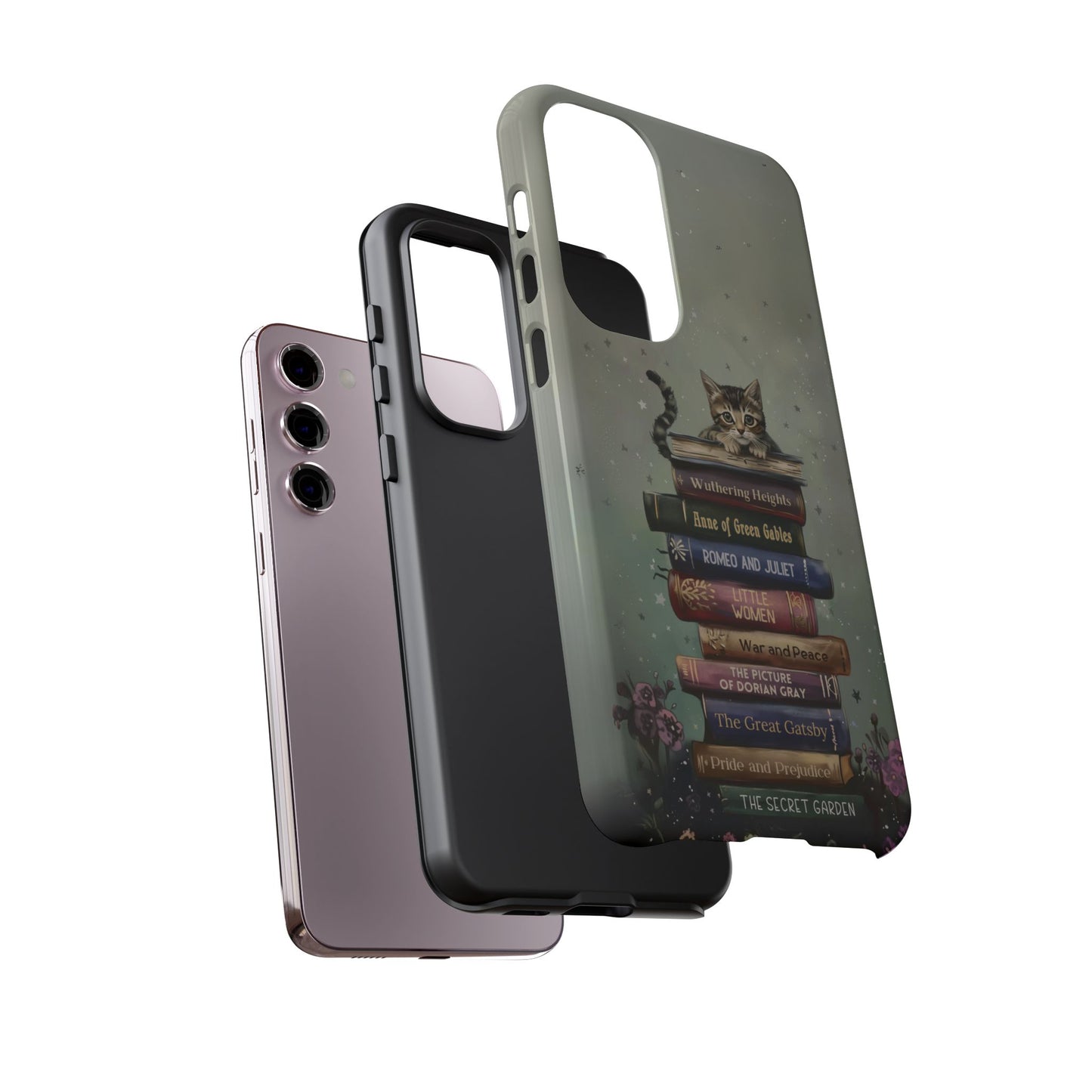 Kitten Chronicles - Personalized Favorite Book Phone Case with Custom Bookshelf