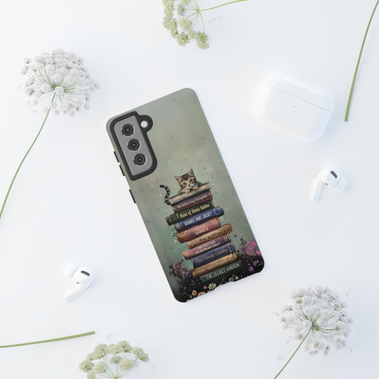 Kitten Chronicles - Personalized Favorite Book Phone Case with Custom Bookshelf