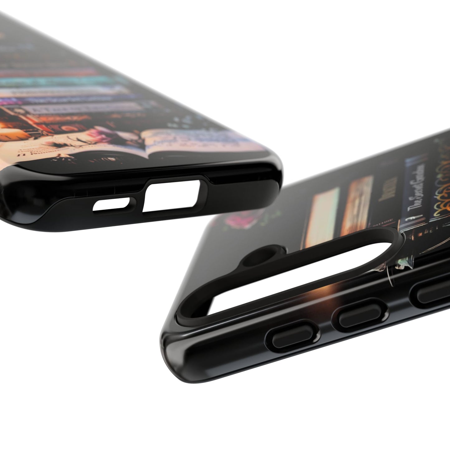 Midnight Manuscripts - Personalized Favorite Book Phone Case with Custom Bookshelf