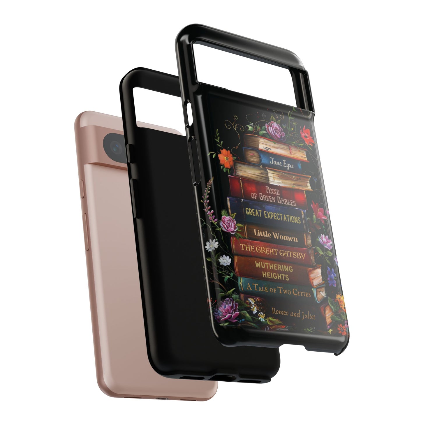Eclipse Petals - Personalized Favorite Book Phone Case with Custom Bookshelf